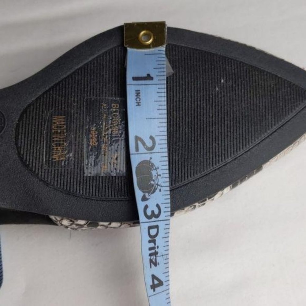 Bamboo Black & Snakeskin flats - worn once - Picture 9 of 13